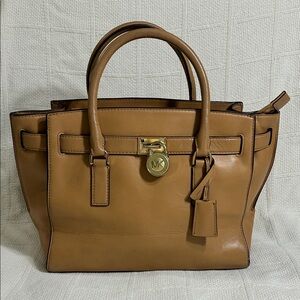 Michael Kors Hamilton Traveler Leather Satchel
